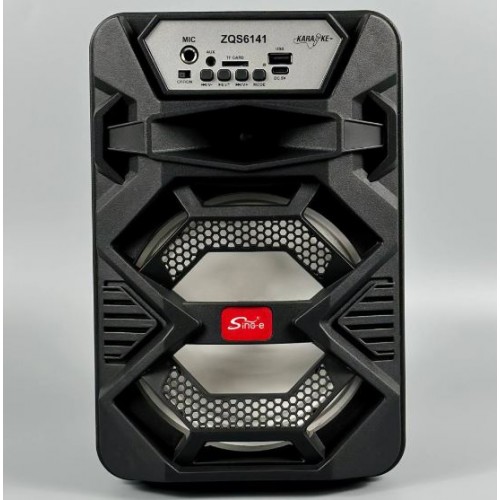 Портативна акумуляторна Bluetooth колонка Sing-E ZQS6141, 15 Вт, 1×6.5", висота 28 см, з мікрофоном