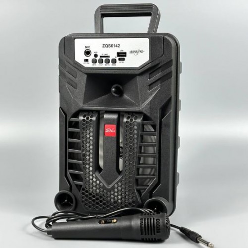 Портативна акумуляторна Bluetooth колонка Sing-E ZQS6142, 15 Вт, 1×6.5", висота 29 см, з мікрофоном