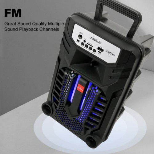 Портативна акумуляторна Bluetooth колонка Sing-E ZQS6142, 15 Вт, 1×6.5", висота 29 см, з мікрофоном