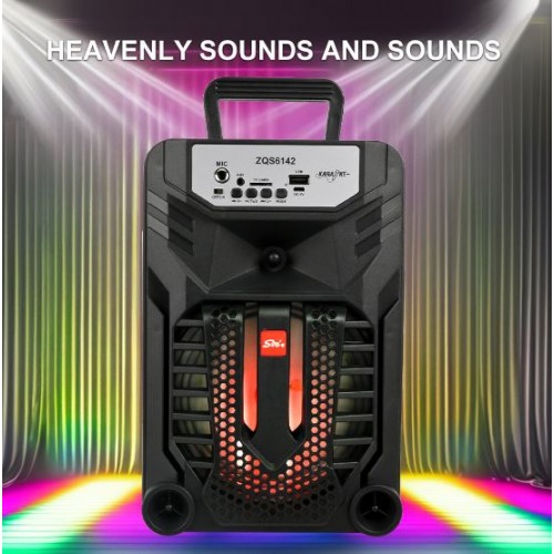Портативна акумуляторна Bluetooth колонка Sing-E ZQS6142, 15 Вт, 1×6.5", висота 29 см, з мікрофоном
