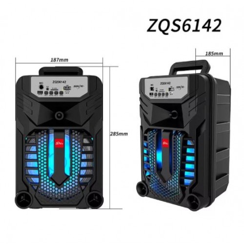 Портативна акумуляторна Bluetooth колонка Sing-E ZQS6142, 15 Вт, 1×6.5", висота 29 см, з мікрофоном