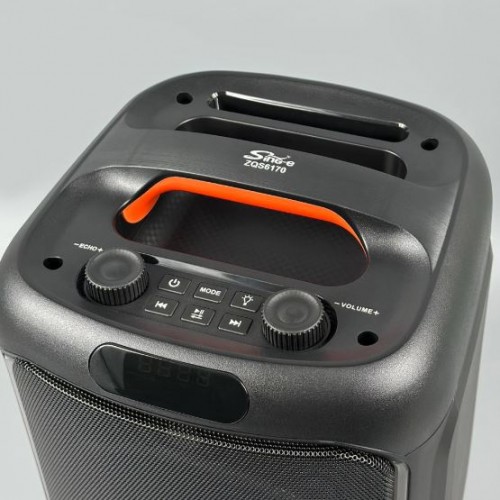 Портативна акумуляторна Bluetooth колонка Sing-E ZQS6170, 40 Вт, 1×6.5", висота 33 см, з мікрофоном