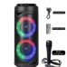 Портативна акумуляторна Bluetooth колонка Sing-E ZQS6212, 20 Вт, 2×6.5", висота 51 см, з 1 мікрофоном