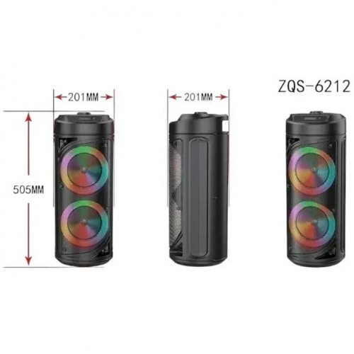 Портативна акумуляторна Bluetooth колонка Sing-E ZQS6212, 20 Вт, 2×6.5", висота 51 см, з 1 мікрофоном