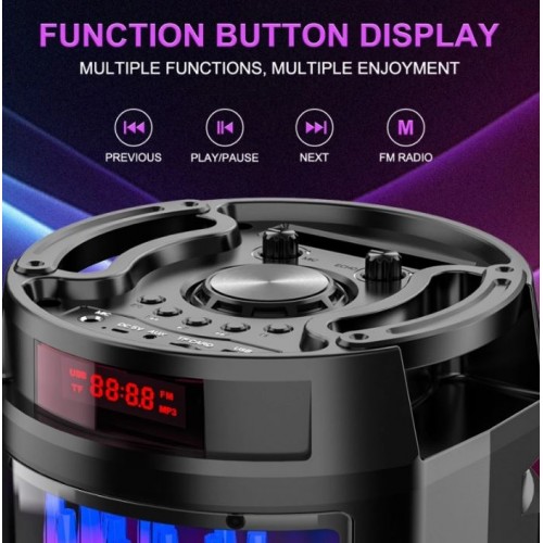 Портативна акумуляторна Bluetooth колонка Sing-E JQS6221, 30 Вт, 2×6.5", висота 61 см, з 1 мікрофоном