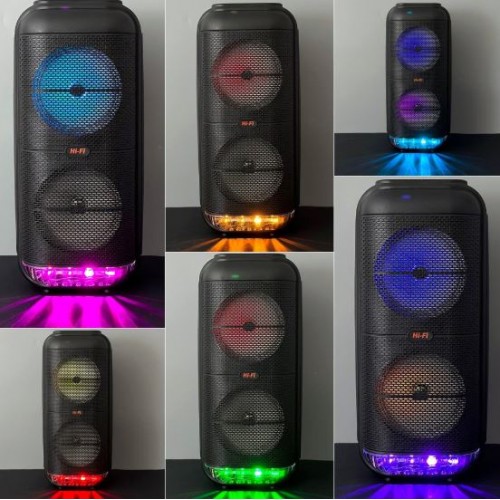 Портативна акумуляторна Bluetooth колонка Sing-E ZQS6227, 20 Вт, 2×6", висота 48 см, з 1 мікрофоном