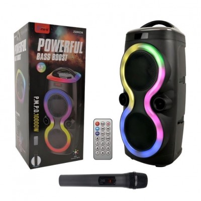 Портативна акумуляторна Bluetooth колонка Sing-E ZQS6236, 30 Вт, 2×6.5", висота 57 см, з 1 мікрофоном