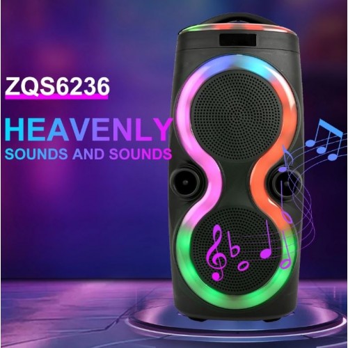 Портативна акумуляторна Bluetooth колонка Sing-E ZQS6236, 30 Вт, 2×6.5", висота 57 см, з 1 мікрофоном