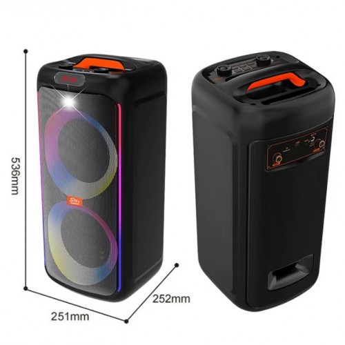 Портативна акумуляторна Bluetooth колонка Sing-E ZQS6238, 40 Вт, 2×6.5", висота 54 см, з 1 мікрофоном