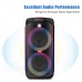 Портативна акумуляторна Bluetooth колонка Sing-E ZQS6238, 40 Вт, 2×6.5", висота 54 см, з 1 мікрофоном