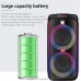Портативна акумуляторна Bluetooth колонка Sing-E ZQS6238, 40 Вт, 2×6.5", висота 54 см, з 1 мікрофоном