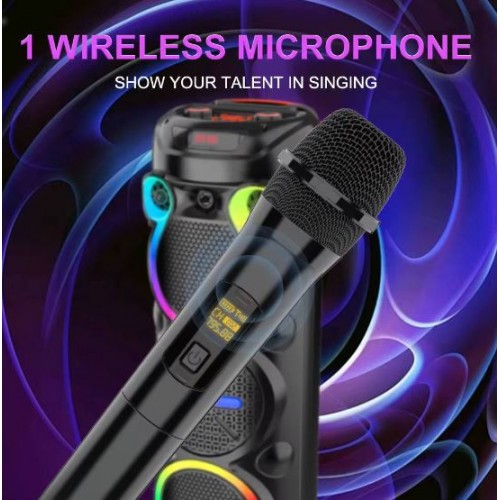 Портативна акумуляторна Bluetooth колонка Sing-E ZQS6302, 75 Вт, 3×6", висота 73 см, з мікрофоном