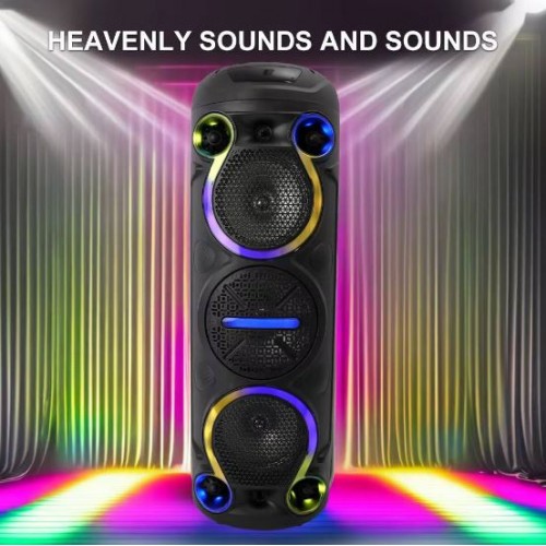 Портативна акумуляторна Bluetooth колонка Sing-E ZQS6302, 75 Вт, 3×6", висота 73 см, з мікрофоном