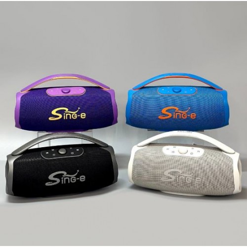 Портативна акумуляторна Bluetooth колонка Sing-E CQS-S661, 200 Вт, 2х4" + 2х2", висота 21 см, з 2 мікрофонами