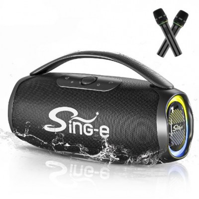 Портативна акумуляторна Bluetooth колонка Sing-E CQS-S661, 200 Вт, 2х4" + 2х2", висота 21 см, з 2 мікрофонами