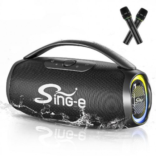 Портативна акумуляторна Bluetooth колонка Sing-E CQS-S661, 200 Вт, 2х4" + 2х2", висота 21 см, з 2 мікрофонами