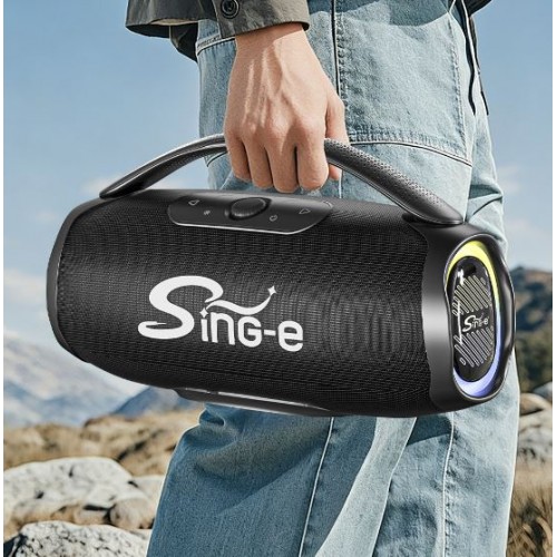 Портативна акумуляторна Bluetooth колонка Sing-E CQS-S661, 200 Вт, 2х4" + 2х2", висота 21 см, з 2 мікрофонами