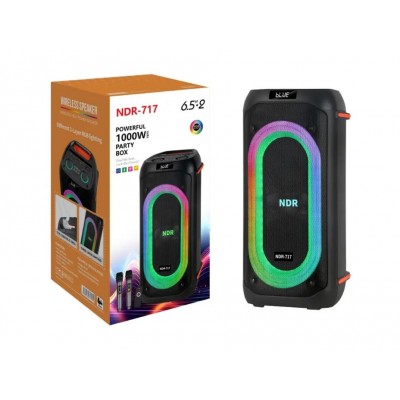 Портативна акумуляторна Bluetooth колонка Sing-E NDR-717, 50 Вт, 2×6.5", висота 64 см, з 2 мікрофонами