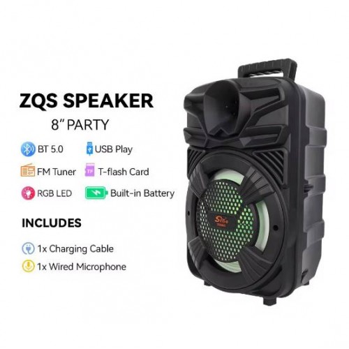 Портативна акумуляторна Bluetooth колонка Sing-E ZQS805, 20 Вт, 1×8", висота 37 см, з мікрофоном