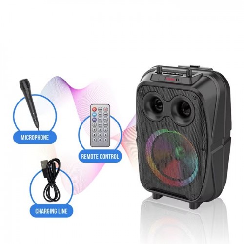 Портативна акумуляторна Bluetooth колонка Sing-E ZQS8120, 20 Вт, 1×8", висота 41 см, з 1 мікрофоном