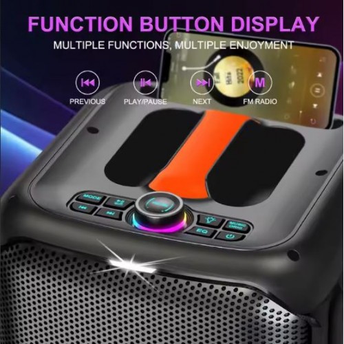 Портативна акумуляторна Bluetooth колонка Sing-E ZQS8180, 40 Вт, 1×8", висота 34 см, з мікрофоном