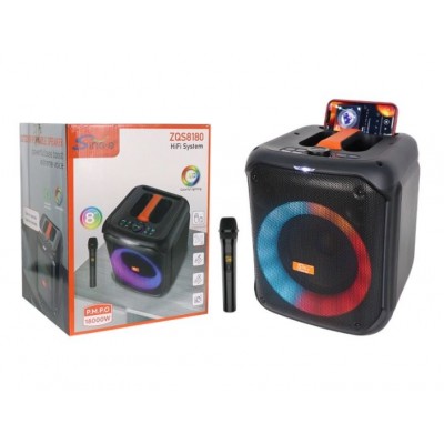 Портативна акумуляторна Bluetooth колонка Sing-E ZQS8180, 40 Вт, 1×8", висота 34 см, з мікрофоном