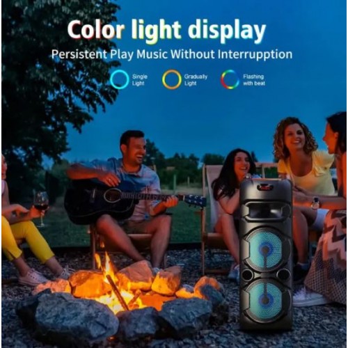 Портативна акумуляторна Bluetooth колонка Sing-E ZQS8220S, 40 Вт, 2×8", висота 80 см, з 1 мікрофоном