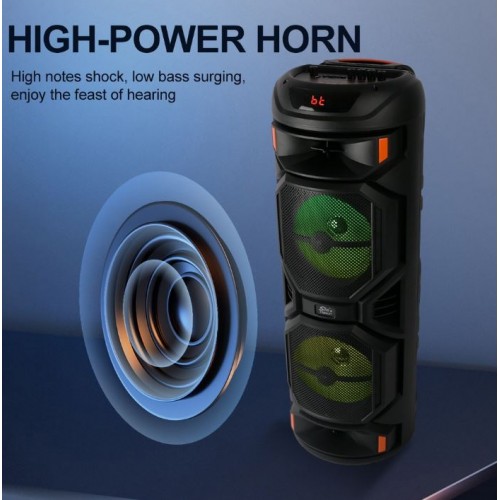 Портативна акумуляторна Bluetooth колонка Sing-E ZQS8221, 60 Вт, 2×8", висота 80 см, з 1 мікрофоном