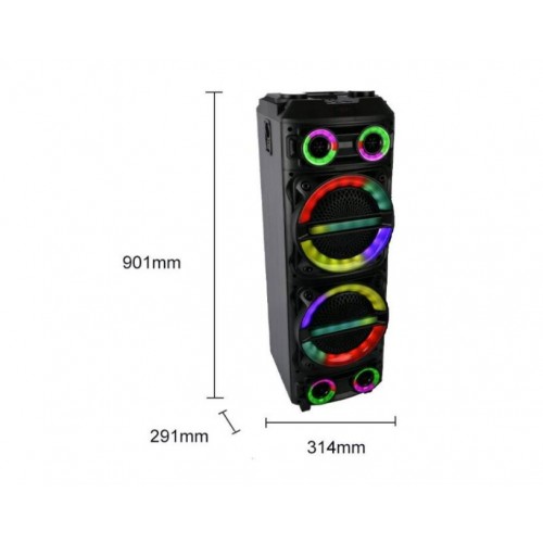 Портативна акумуляторна Bluetooth колонка Sing-E ZQS8231, 60 Вт, 2×8", висота 90 см, з 2 мікрофонами
