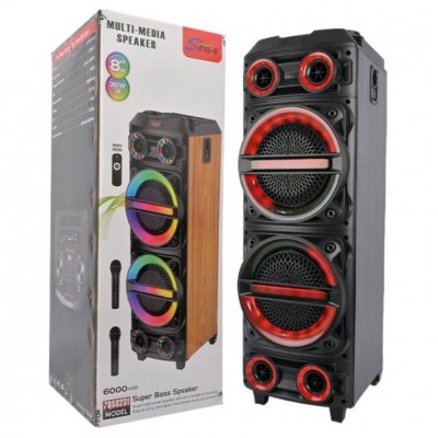 Портативна акумуляторна Bluetooth колонка Sing-E ZQS8231, 60 Вт, 2×8", висота 90 см, з 2 мікрофонами