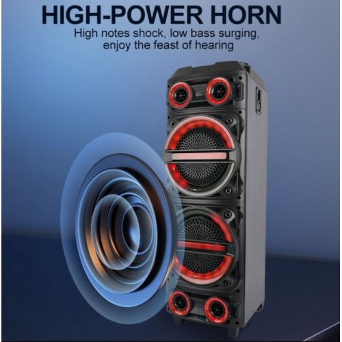 Портативна акумуляторна Bluetooth колонка Sing-E ZQS8231, 60 Вт, 2×8", висота 90 см, з 2 мікрофонами