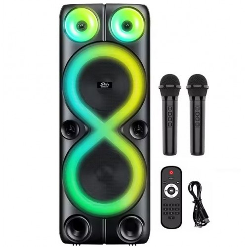 Портативна акумуляторна Bluetooth колонка Sing-E ZQS8238, 40 Вт, 2×8", висота 76 см, з 2 мікрофонами