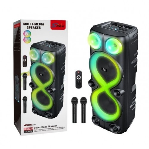Портативна акумуляторна Bluetooth колонка Sing-E ZQS8238, 40 Вт, 2×8", висота 76 см, з 2 мікрофонами