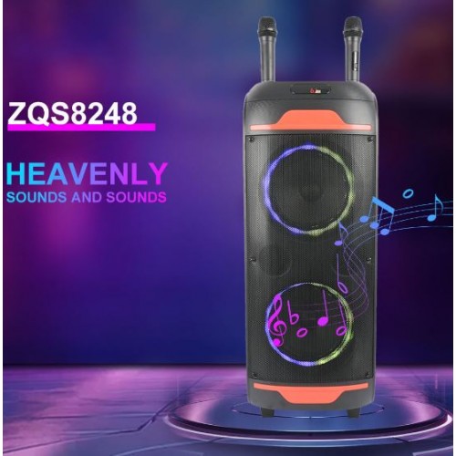 Портативна акумуляторна Bluetooth колонка Sing-E ZQS8248, 50 Вт, 2×8", висота 77 см, з 2 мікрофонами