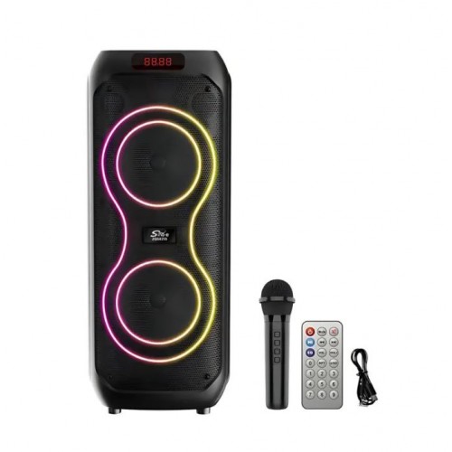 Портативна акумуляторна Bluetooth колонка Sing-E ZQS8255, 40 Вт, 2×8", висота 48 см, з 1 мікрофоном