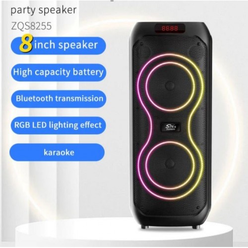 Портативна акумуляторна Bluetooth колонка Sing-E ZQS8255, 40 Вт, 2×8", висота 48 см, з 1 мікрофоном