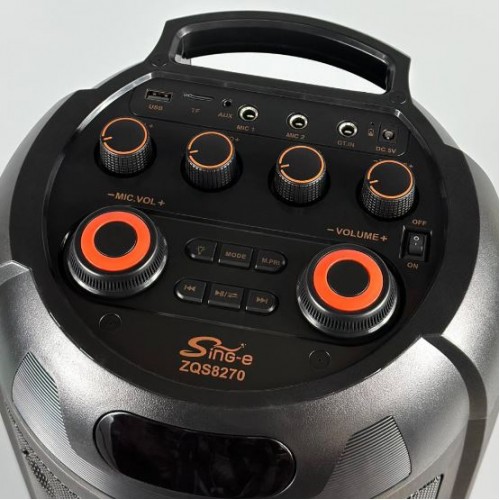 Портативна акумуляторна Bluetooth колонка Sing-E ZQS8270, 40 Вт, 2×8", висота 66 см, з 1 мікрофоном