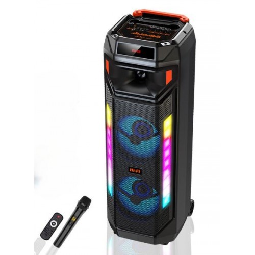 Портативна акумуляторна Bluetooth колонка Sing-E ZQS8271, 40 Вт, 2×8", висота 81 см, з 1 мікрофоном