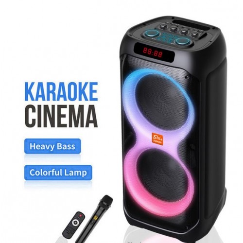 Портативна акумуляторна Bluetooth колонка Sing-E ZQS8280, 60 Вт, 2×8", висота 74 см, з 1 мікрофоном