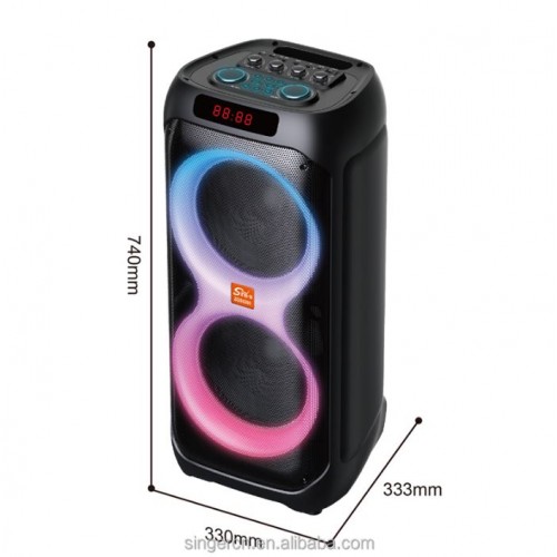 Портативна акумуляторна Bluetooth колонка Sing-E ZQS8280, 60 Вт, 2×8", висота 74 см, з 1 мікрофоном