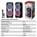 Портативна акумуляторна Bluetooth колонка Sing-E ZQS8280, 60 Вт, 2×8", висота 74 см, з 1 мікрофоном
