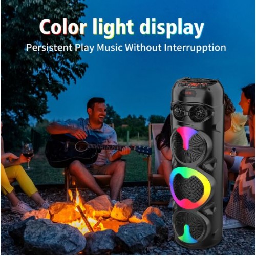 Портативна акумуляторна Bluetooth колонка Sing-E ZQS8309, 60 Вт, 3×8", висота 92 см, з мікрофоном