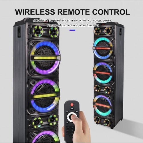 Портативна акумуляторна Bluetooth колонка Sing-E ZQS8315, 120 Вт, 3×8", висота 130 см, з 2 мікрофонами