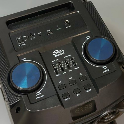 Портативна акумуляторна Bluetooth колонка Sing-E ZQS8315, 120 Вт, 3×8", висота 130 см, з 2 мікрофонами