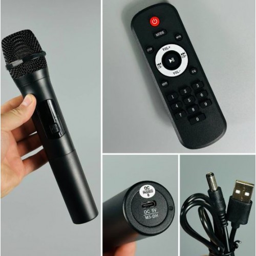 Портативна акумуляторна Bluetooth колонка Sing-E JQS9033, 60 Вт, 2×10", висота 90 см, з 2 мікрофонами