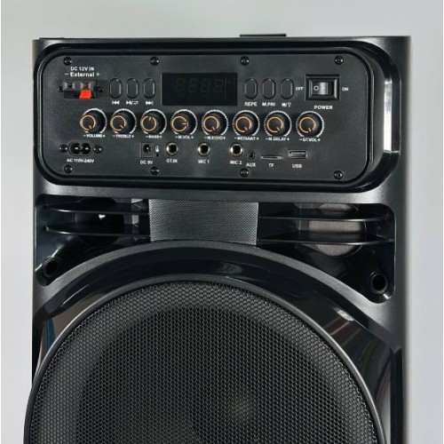 Портативна акумуляторна Bluetooth колонка Sing-E JQS9033, 60 Вт, 2×10", висота 90 см, з 2 мікрофонами