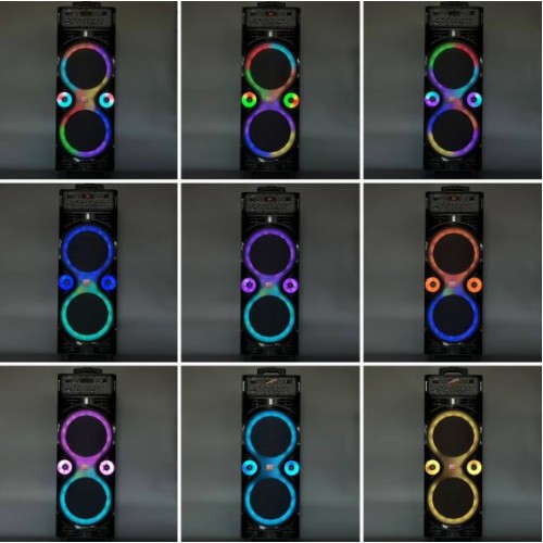 Портативна акумуляторна Bluetooth колонка Sing-E JQS9033, 60 Вт, 2×10", висота 90 см, з 2 мікрофонами