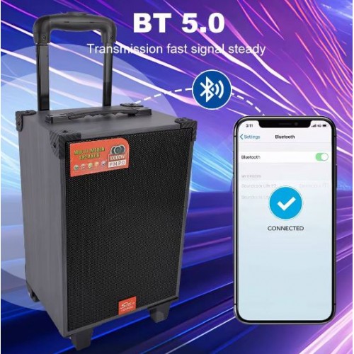Портативна акумуляторна Bluetooth колонка Sing-E ZQS908S, 40 Вт, 1×8", висота 41 см, з мікрофоном