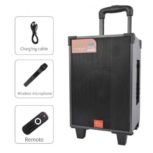Портативна акумуляторна Bluetooth колонка Sing-E ZQS908S, 40 Вт, 1×8", висота 41 см, з мікрофоном