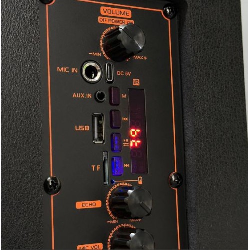 Портативна акумуляторна Bluetooth колонка Sing-E ZQS908S, 40 Вт, 1×8", висота 41 см, з мікрофоном